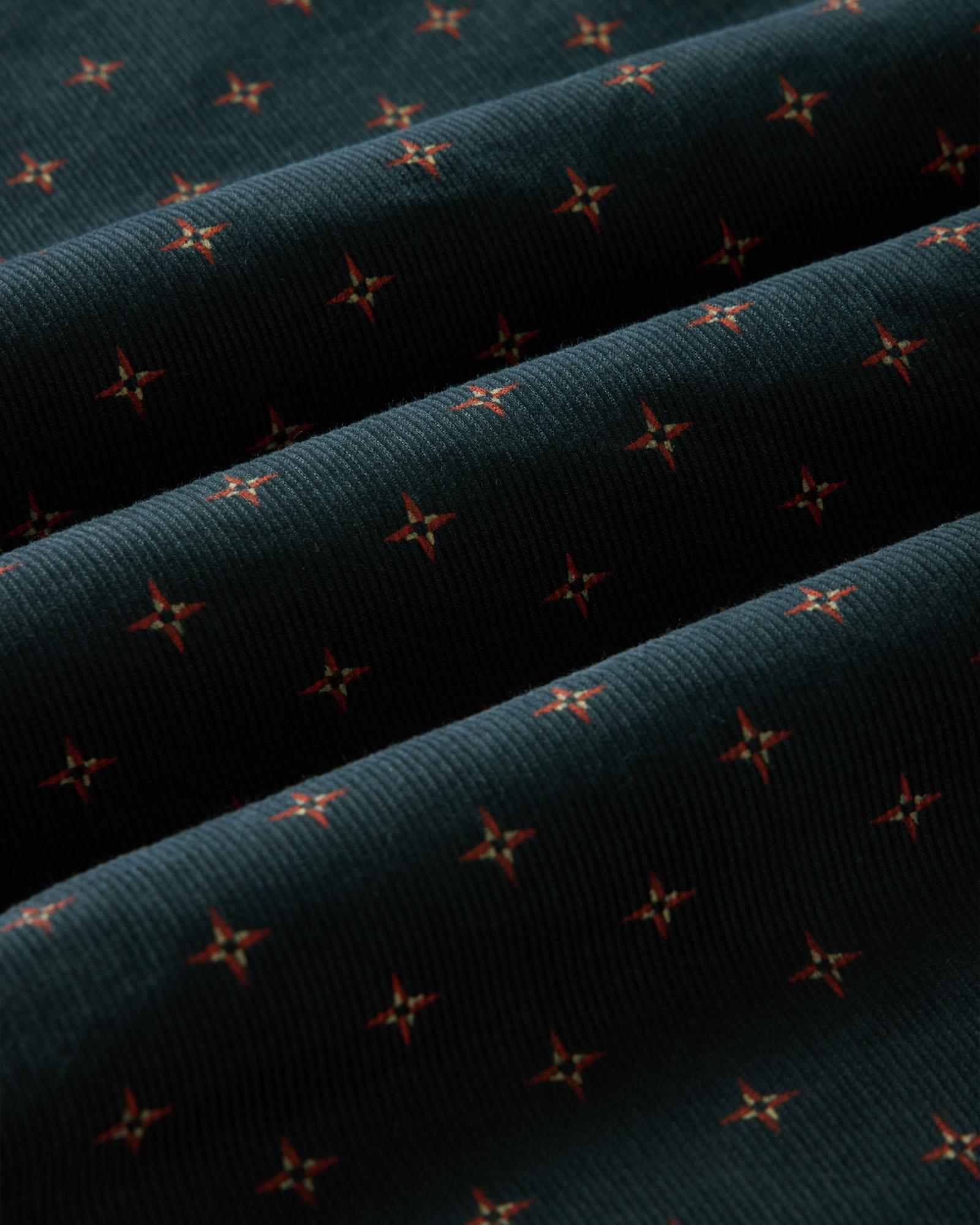 The Conrad Shirt in Navy Pigeon Foulard Pincord
